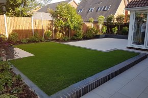 Completed modern garden; low maintenance